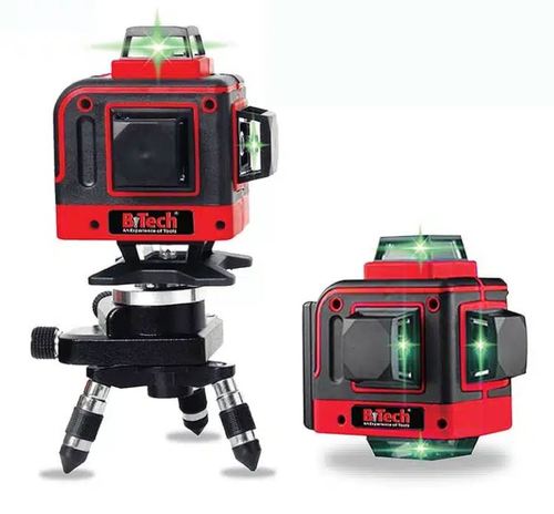 פלס לייזר (ירוק) 16 קווים 4D-XXX כולל אביזרים מבית B-TECH