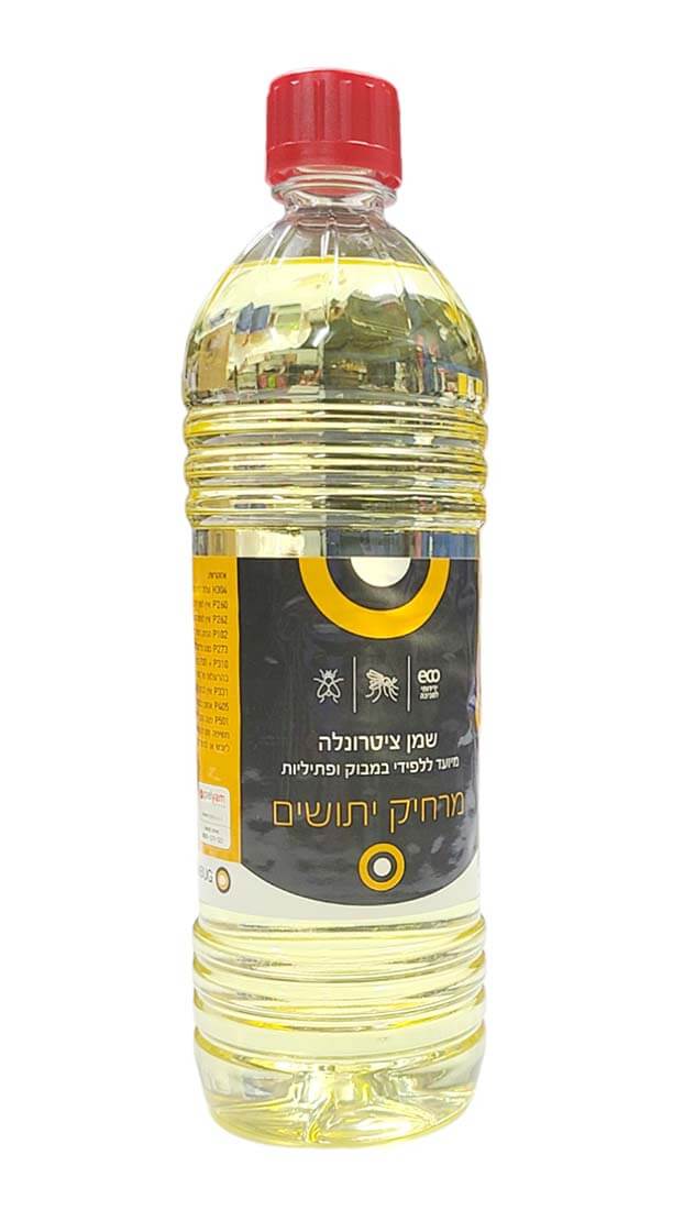 שמן ציטרונלה ללפיד להרחקת יתושים - 1 ליטר