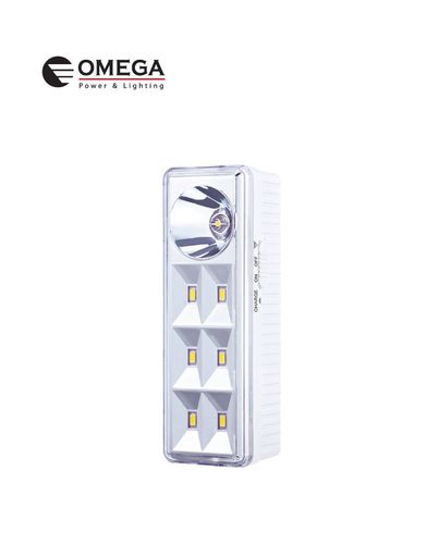 תאורת חירום 6+1 לד נטענת ניידת OMEGA Snow