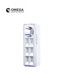 תאורת חירום 6+1 לד נטענת ניידת OMEGA Snow