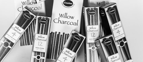 מקלות פחם טבעי COATES WILLOW CHARCOAL (מגוון עוביים)