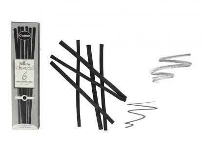 מקלות פחם טבעי COATES WILLOW CHARCOAL (מגוון עוביים)
