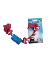 צעצוע חבל דנטלי 3 קשרים וגליל