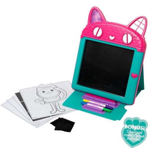 לוח ציור רב-פעילות עם תאורת LED אחורית עם 3 טושים דו-צדדים