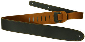 רצועה לגיטרה מעור שחור </br>PERRIS P25BL-6626
