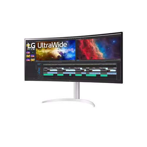 LG - 38 UltraWide Curved Monitor QHD IPS HDR FreeSync with USB Type-C / White