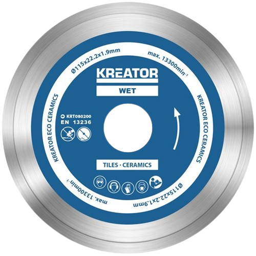 דיסק יהלום לאריחים וקרמיקה ''4.5 רטוב  -3 יח'     KRT080200