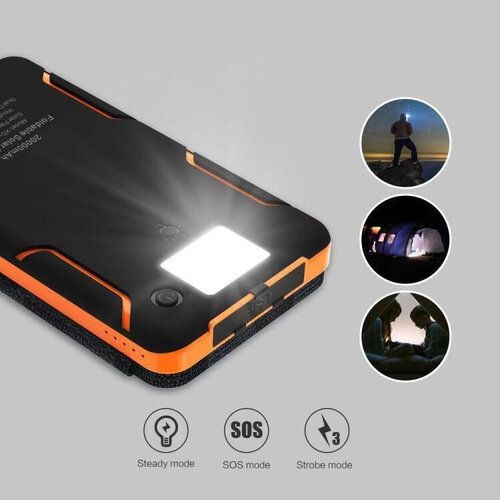 מטען נייד סולארי | סוללת גיבוי 20000mAh עם 5 פאנלים סולאריים