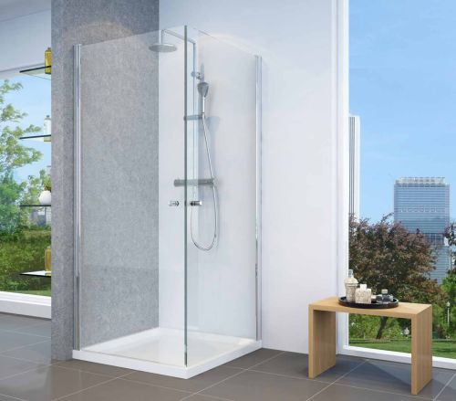 מקלחון פינתי אי סימטרי צד אחד 78 צד שני 88 ניקל EL 2801