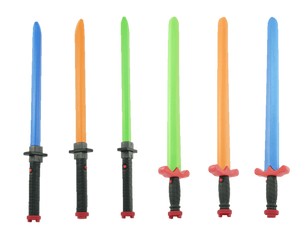 חרב משחק עשויה קצף רך עם תאורה ואפשרות חיבור לחרב נוספת (מגוון דגמים)