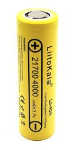 מארז 4 יחידות סוללה ליתיום נטענת 21700 4000MAH מלאי מיידי