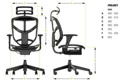 כיסא משרד ארגונומי Comfort Enjoy Project