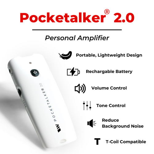 מגביר שמע אישי Pocketalker 2.0 Personal Amplifier לכבדי שמיעה 
