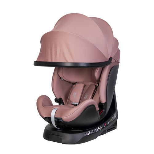 כסא בטיחות מסתובב משולב בוסטר 360° Grow Max מבית BRITAX (ורוד)