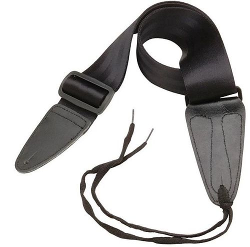 On Stage GSA10BK Guitar Strap with Leather Ends