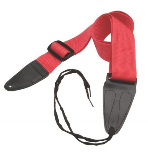 On Stage GSA10RD Guitar Strap with Leather Ends
