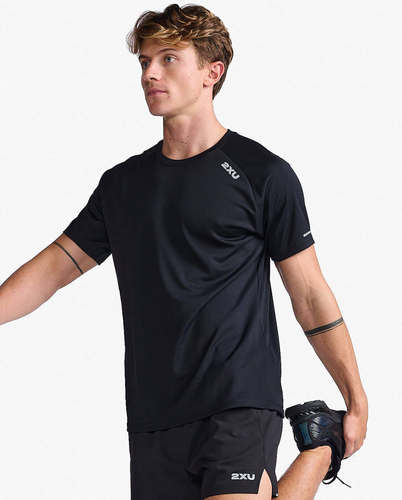 חולצת ריצה גברים Aero Tee BLK/SRF