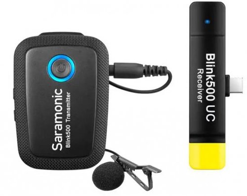 מיקרופון דש אלחוטי בחיבור USB-C עם משדר ומקלט Saramonic Blink 500 B5