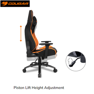 כסא גיימרים Cougar Explore-S Gaiming Chair, שחור משולב כתום