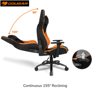 כסא גיימרים Cougar Explore-S Gaiming Chair, שחור משולב כתום