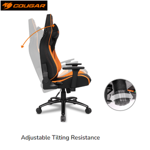 כסא גיימרים Cougar Explore-S Gaiming Chair, שחור משולב כתום