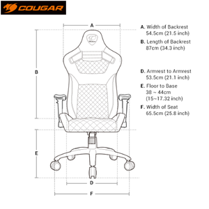 כסא גיימרים Cougar Explore-S Gaiming Chair, שחור משולב כתום