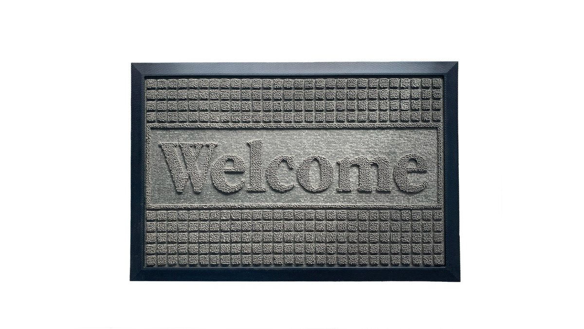 שטיח כניסה בסיס גומי Welcome