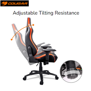 כסא גיימרים Cougar ARMOR S Gaiming Chair, צבע שחור או שחור עם כתום