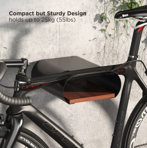 מתלה לאחסון אופניים על קיר + מדף מגירה STYLISH Bike WALL 