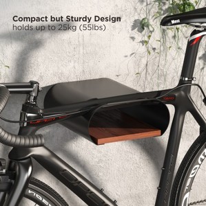 מתלה לאחסון אופניים על קיר + מדף מגירה שחור STYLISH Bike WALL 
