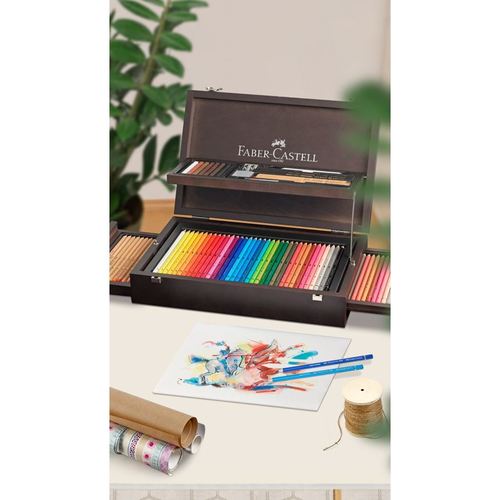 סט מהודר משולב במזוודת עץ Art&Graphic Collection (125 חלקים)