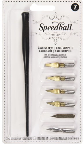 6 ציפורנים לקליגרפיה + ידית אחיזה CALLIGRAPHY Pen Set
