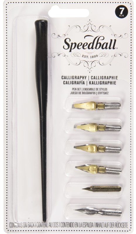6 ציפורנים לקליגרפיה + ידית אחיזה CALLIGRAPHY Pen Set
