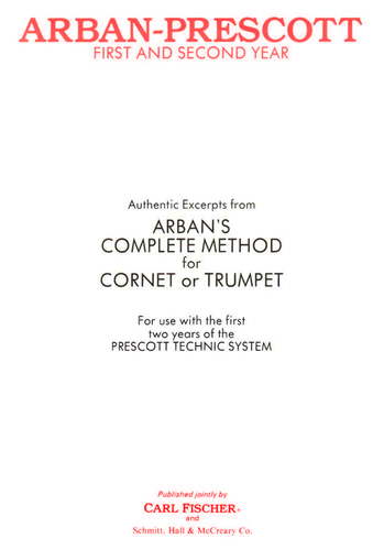 Arban-Prescott First and Second Year for Cornet or Trumpet