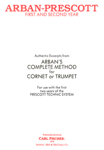 Arban-Prescott First and Second Year for Cornet or Trumpet