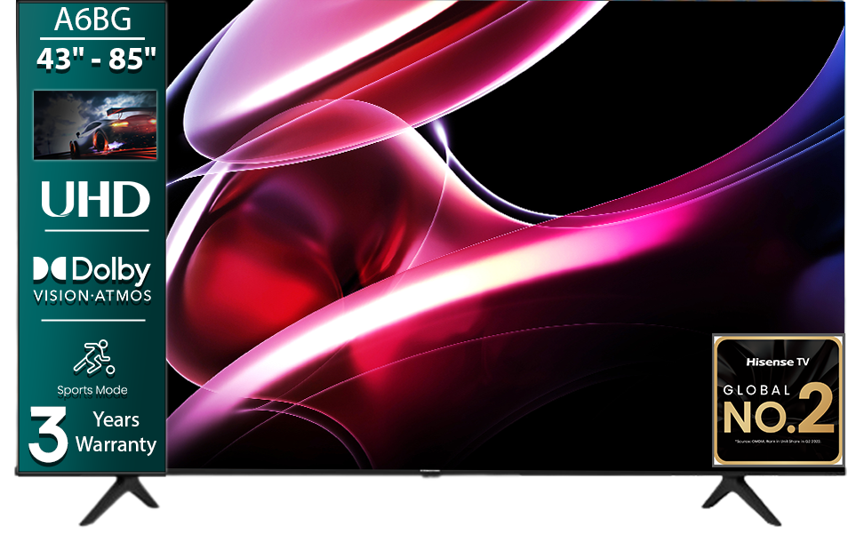 טלוויזיה Hisense 75A6BG 4K 75 אינטש הייסנס