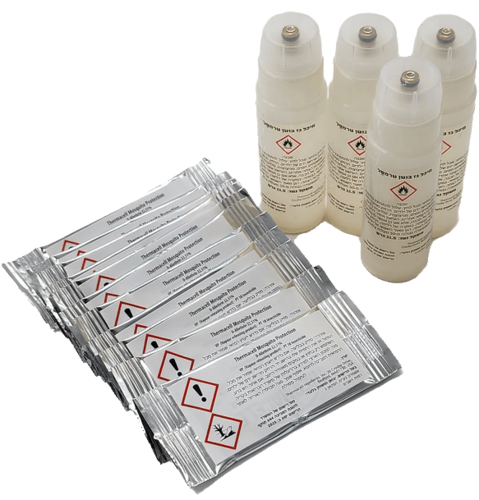 ערכת מילוי THERMACELL Max Life 48 שעות - 4 מיכלי גז ו-12 טבליות דחיית יתושים. מספקת 48 שעות הגנה רציפה מיתושים ללא כימיקלים או ריח. תואמת לכל מכשירי THERMACELL המופעלים בגז.