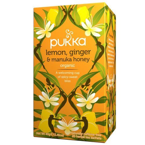  חליטת תה לימון, ג׳ינג׳ר ודבש מנוקה 