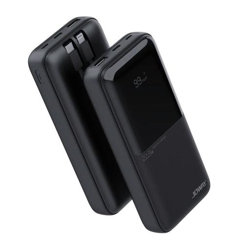 סוללת טעינה 2 כבלים מובנים JP312-20000mAh 22.5W שחור JOWAY