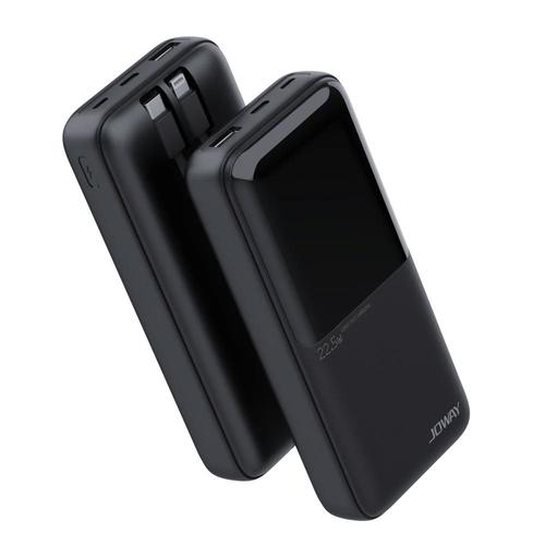 סוללת טעינה 2 כבלים מובנים JP312-20000mAh 22.5W שחור JOWAY