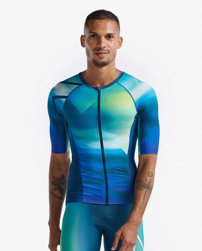 חולצת טריאתלון גברים Aero Tri Sleeved Top SPG/MAJ 
