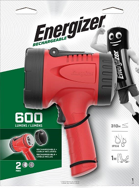 פנס זרקור עוצמתי 600LU נטען מבית Energizer