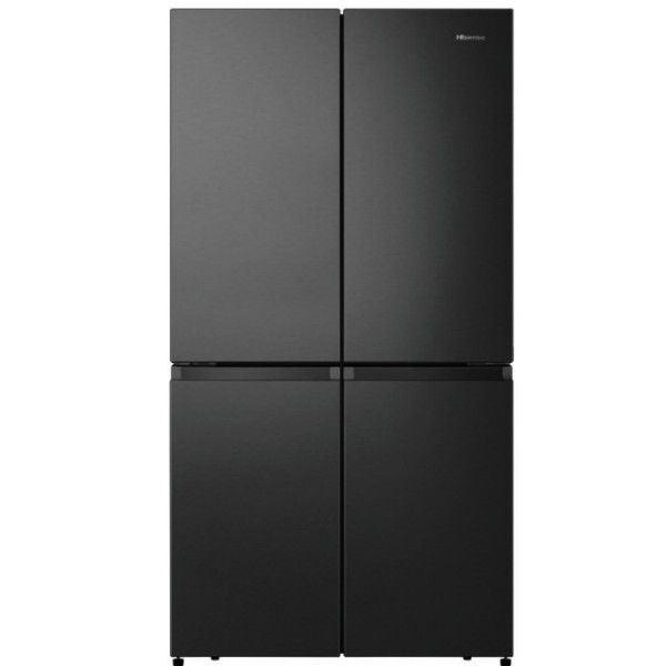 מקרר מקפיא תחתון 4 דלתות HISENSE 617 ליטר RQ72BGK מהדרין זכוכית שחורה 