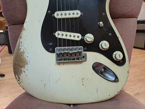 Fender Custom Shop Dale Wilson Master Built Ancho Poblano Strat Relic in Aged White Blonde 2018