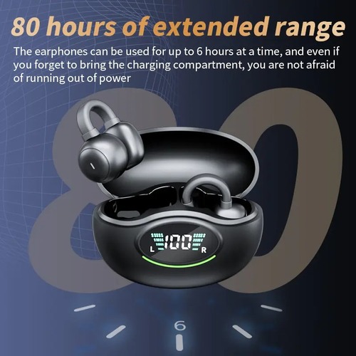  אוזניות Tws Wireless הולכת עצם - שחור