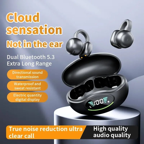  אוזניות Tws Wireless הולכת עצם - שחור