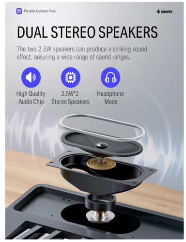 ערכת אורגנית ניידת 5 אוקטבות EC3095 SD10 לנגינה בדרכים + כסא + סטנד Z + אוזניות כולל אלמנט הטאץ' מבית DONNER