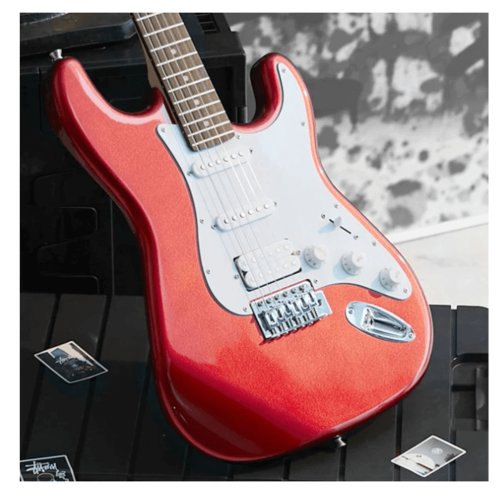 באנדל גיטרה חשמלית בצבע אדום EC1166 + קורס גיטרה אונליין + מגבר מיני + תיק + קאפו + רצועה + טיונר + כבל + מפרטים DST100 מבית DONNER