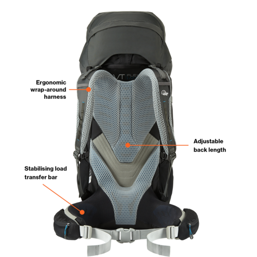 תרמיל Lowe Alpine Cerro Torre 100:120 שחור גברים
