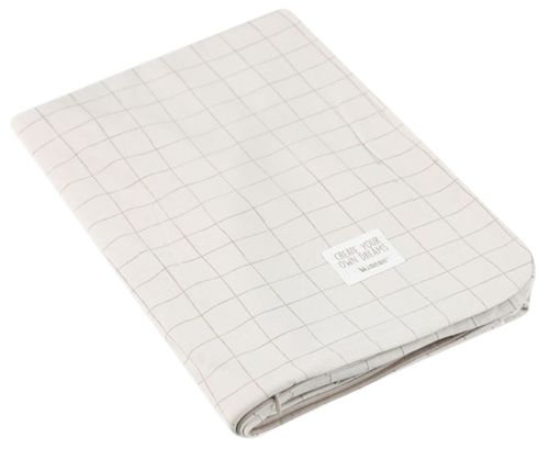 ציפה דו-שכבתית לשמיכת תינוק 100% כותנה ג'רזי מקולקציית Sketch & Grid - אבן משבצות